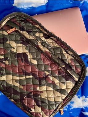 MZ Wallace Metro Laptop Sleeve Quilted Camouflage